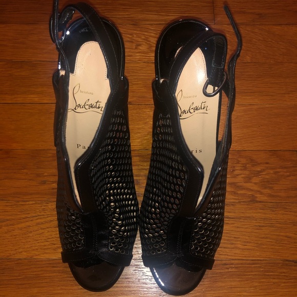 Christian Louboutin Escriminette Perforated Heels - Picture 3 of 5